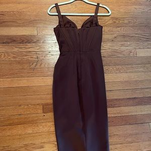 Brown Satin Corset Dress